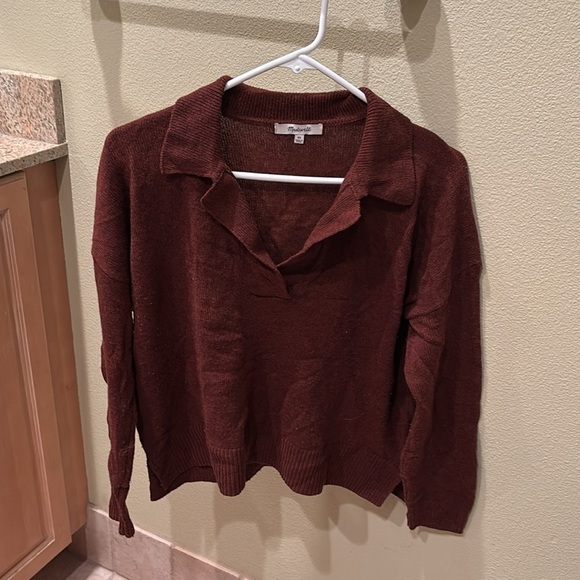 Madewell woman's wool brown/maroon sweater - Picture 3 of 8